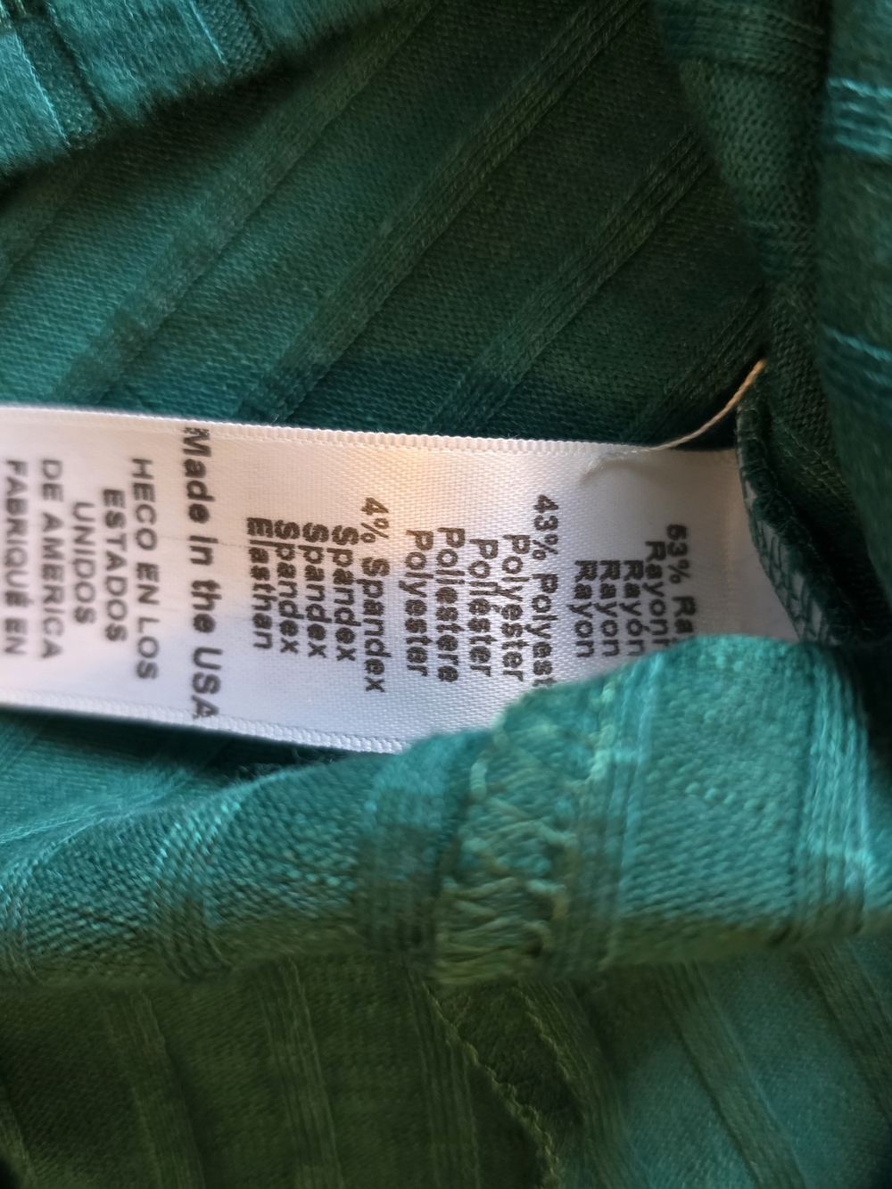 Michael Stars Dark Teal Ribbed Long-Sleeve Top - Picture 6 of 6